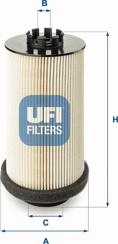 UFI 26.001.00 - Filtro carburante www.autoricambit.com