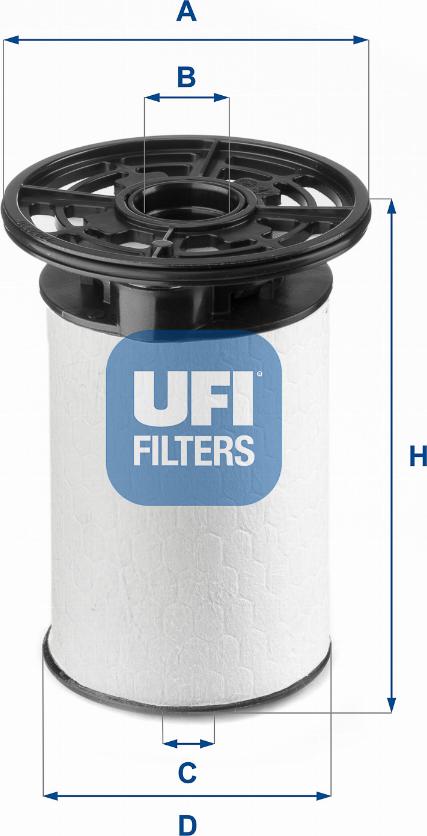 UFI 26.076.01 - Filtro carburante www.autoricambit.com