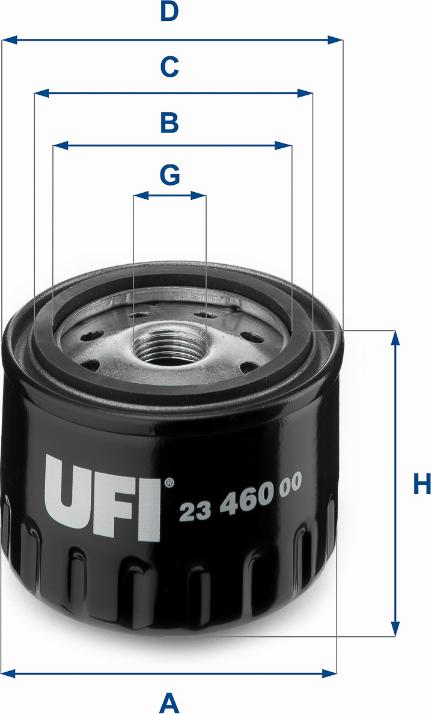 UFI 23.460.00 - Filtro olio www.autoricambit.com