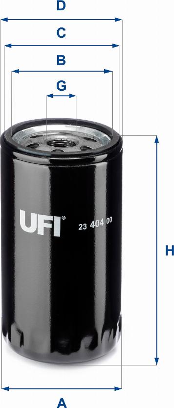 UFI 23.404.00 - Filtro olio www.autoricambit.com