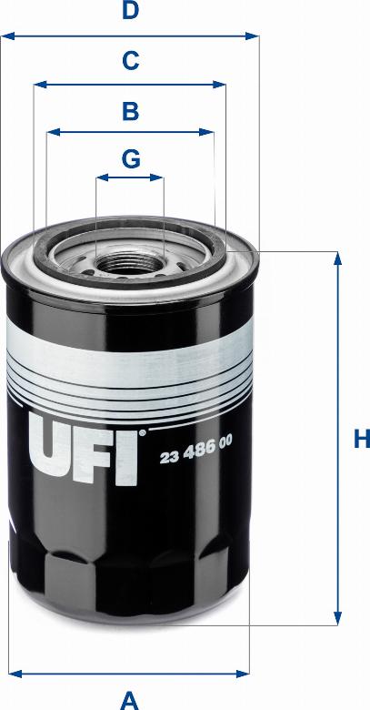 UFI 23.486.00 - Filtro olio www.autoricambit.com