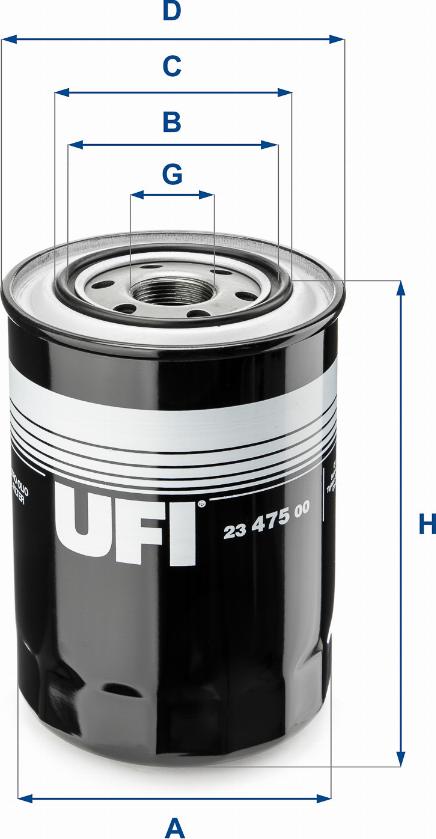 UFI 23.475.00 - Filtro olio www.autoricambit.com