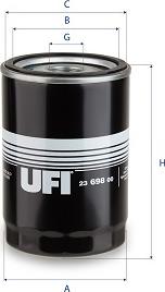 UFI 23.698.00 - Filtro olio www.autoricambit.com