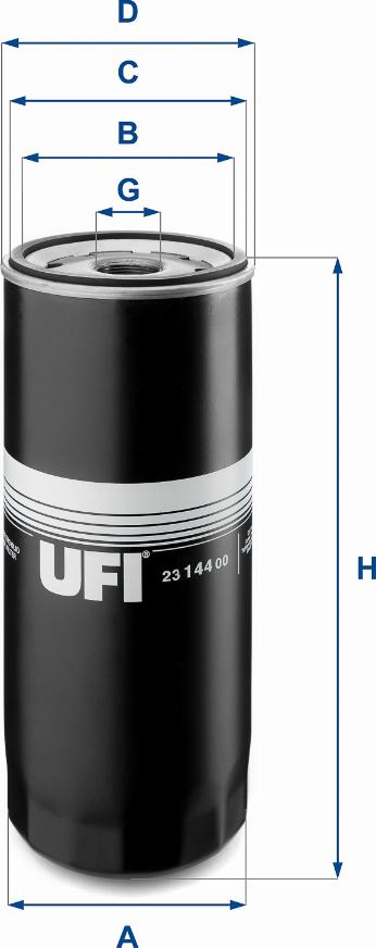 UFI 23.144.00 - Filtro olio www.autoricambit.com