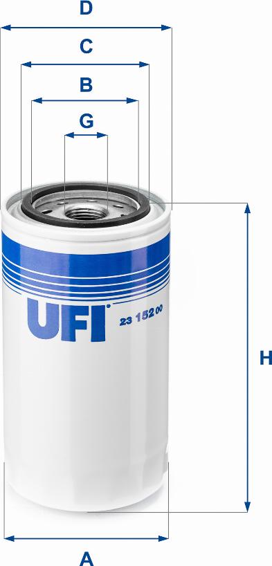 UFI 23.152.00 - Filtro olio www.autoricambit.com