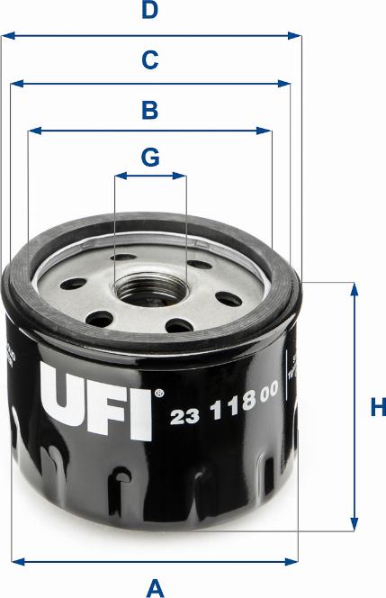 UFI 23.118.00 - Filtro olio www.autoricambit.com