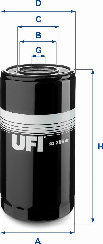 UFI 23.305.00 - Filtro olio www.autoricambit.com