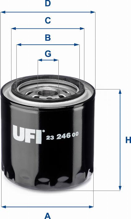 UFI 23.246.00 - Filtro olio www.autoricambit.com