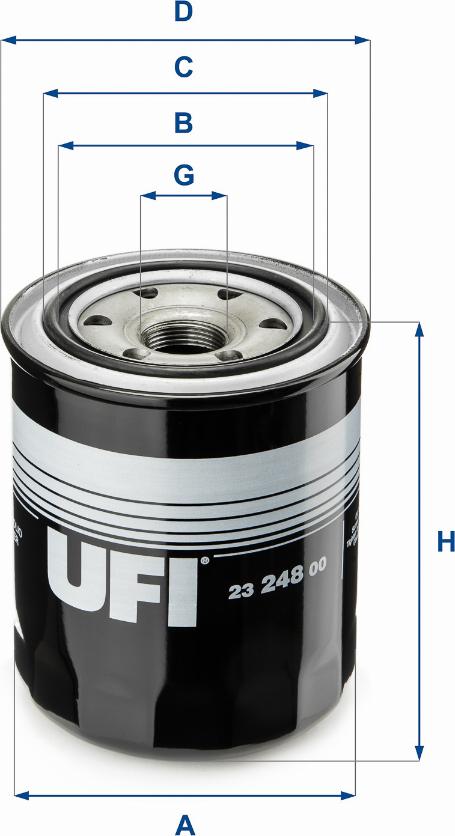 UFI 23.248.00 - Filtro olio www.autoricambit.com