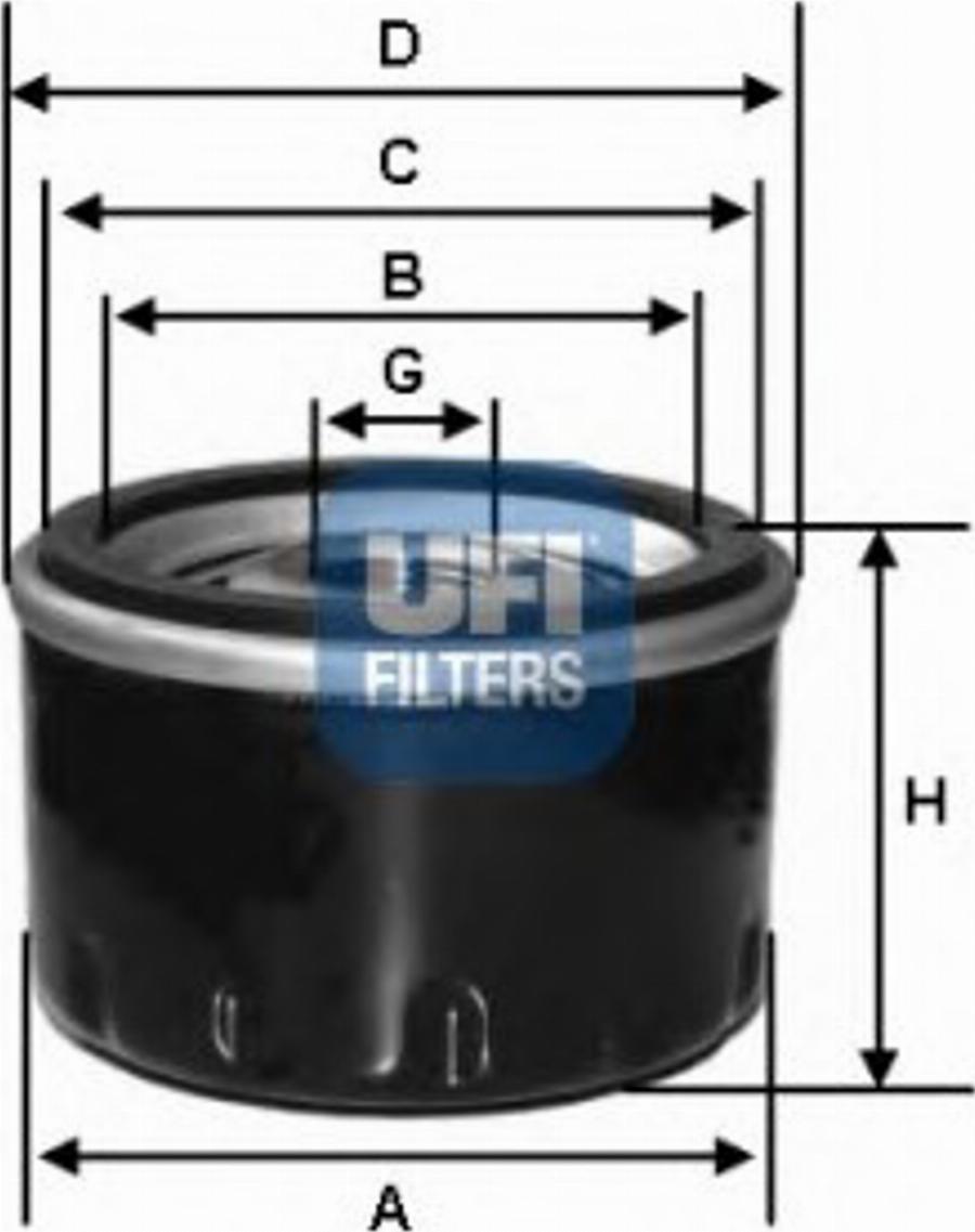 UFI 23.264.00 - Filtro olio www.autoricambit.com