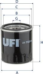 UFI 23.752.00 - Filtro olio www.autoricambit.com