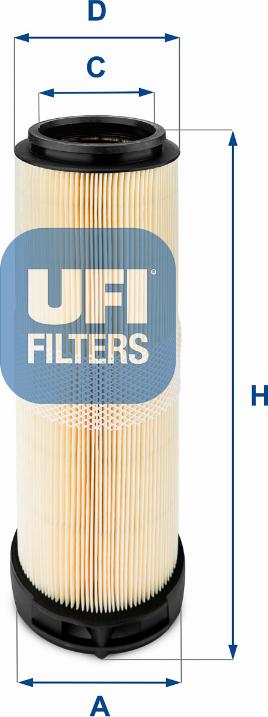 UFI 27.596.00 - Filtro aria www.autoricambit.com