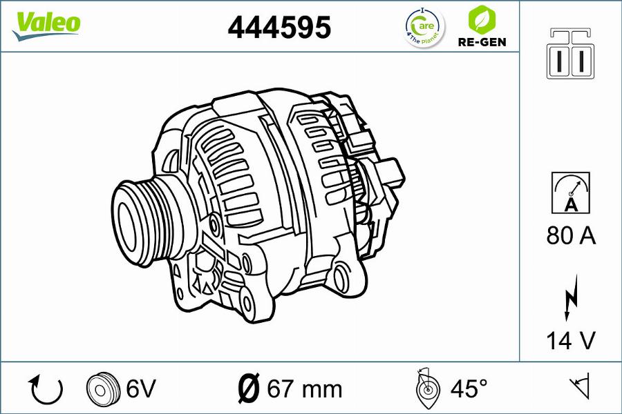 Valeo 444595 - Alternatore www.autoricambit.com