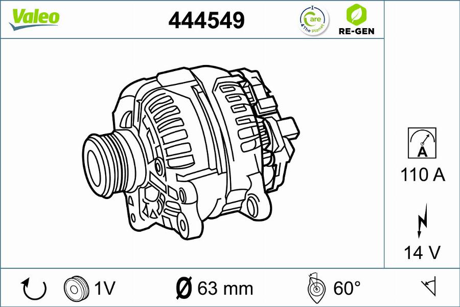 Valeo 444549 - Alternatore www.autoricambit.com