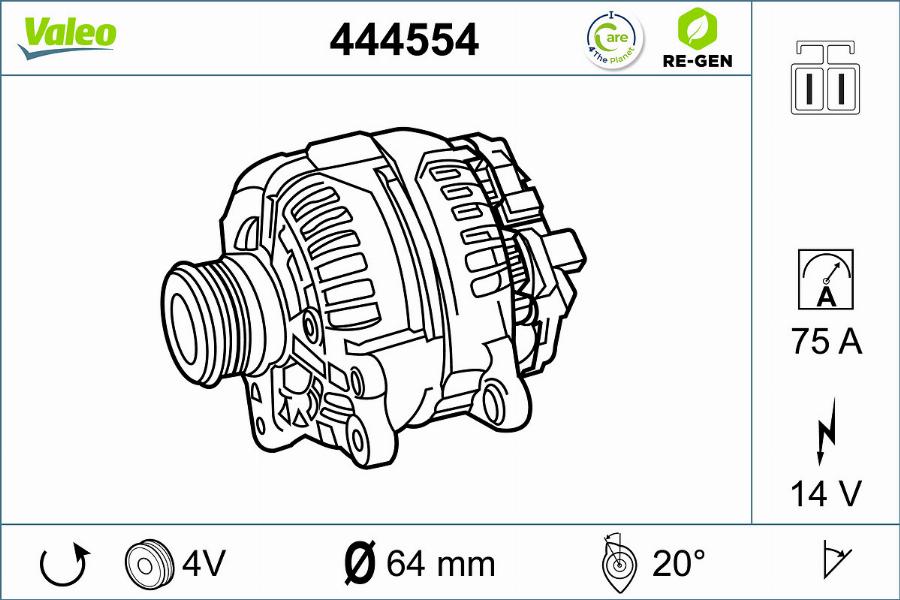 Valeo 444554 - Alternatore www.autoricambit.com