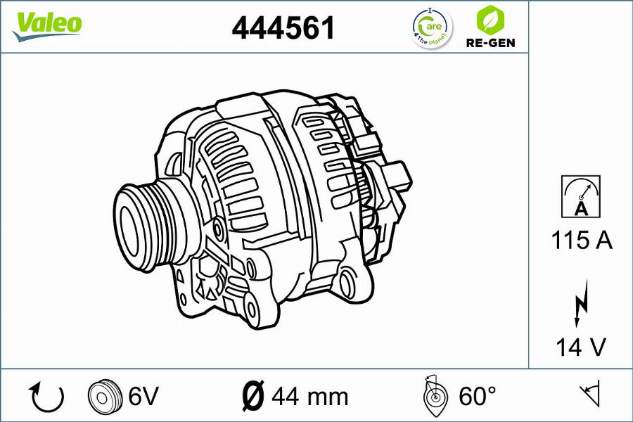 Valeo 444561 - Alternatore www.autoricambit.com