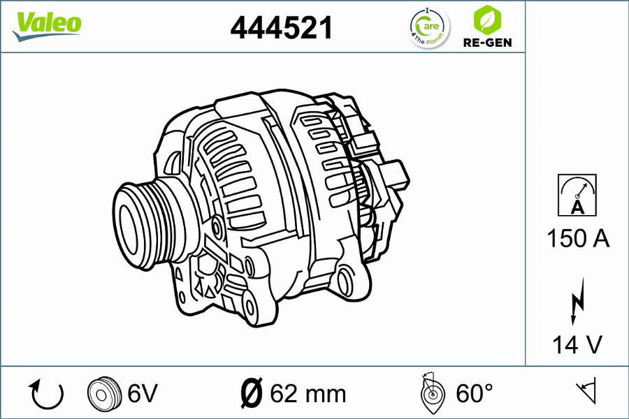 Valeo 444521 - Alternatore www.autoricambit.com