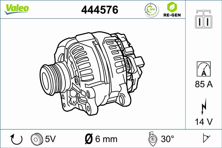 Valeo 444576 - Alternatore www.autoricambit.com