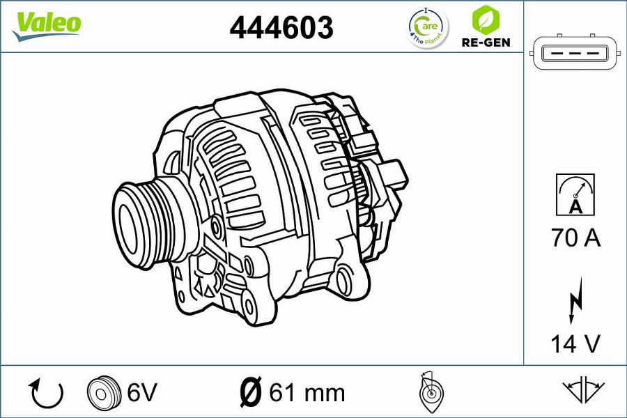 Valeo 444603 - Alternatore www.autoricambit.com