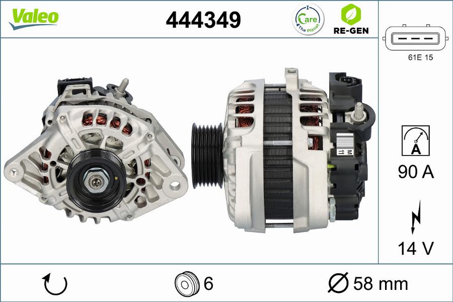 Valeo 444349 - Alternatore www.autoricambit.com