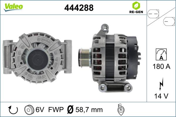 Valeo 444288 - Alternatore www.autoricambit.com