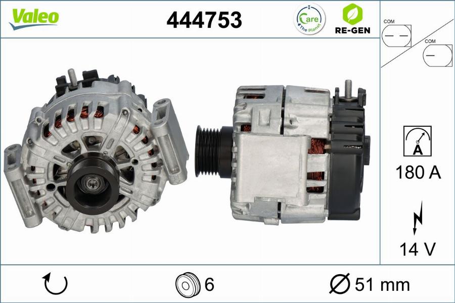 Valeo 444753 - Alternatore www.autoricambit.com