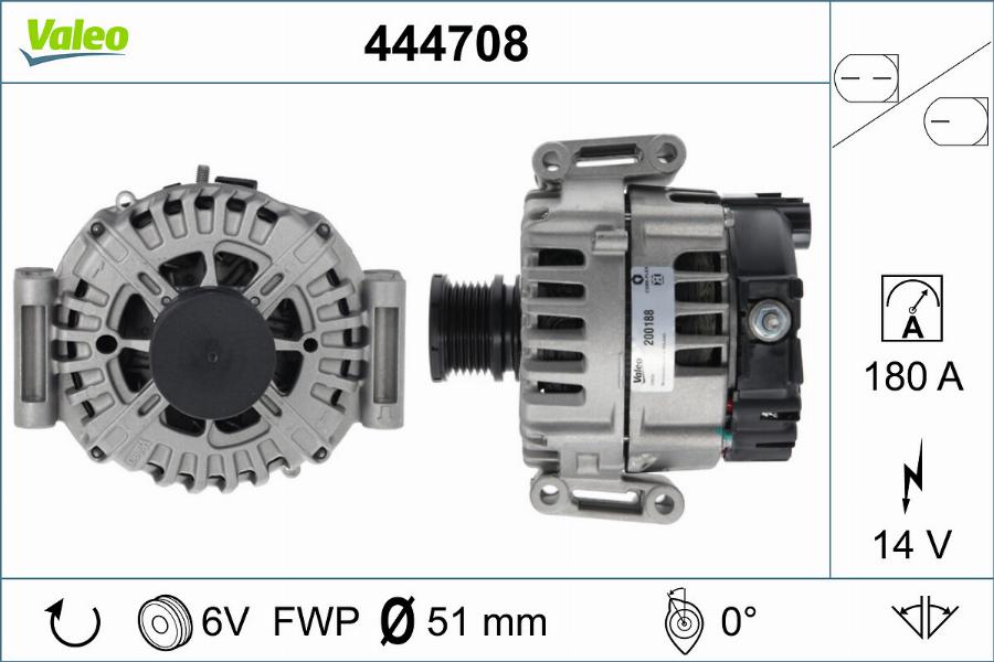 Valeo 444708 - Alternatore www.autoricambit.com