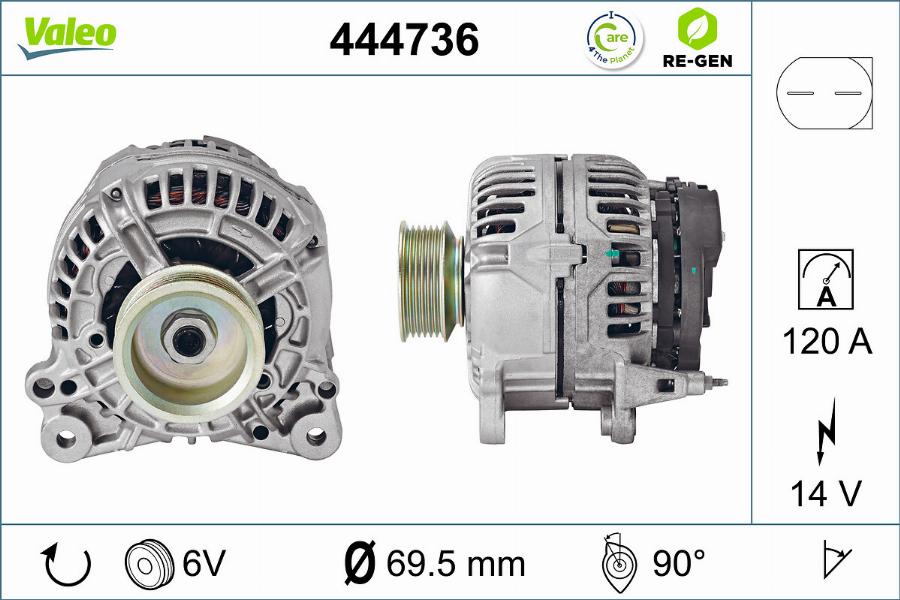 Valeo 444736 - Alternatore www.autoricambit.com