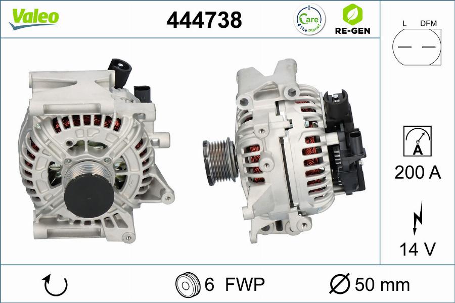 Valeo 444738 - Alternatore www.autoricambit.com