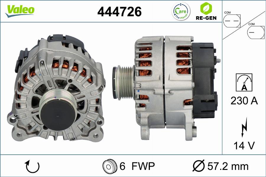 Valeo 444726 - Alternatore www.autoricambit.com