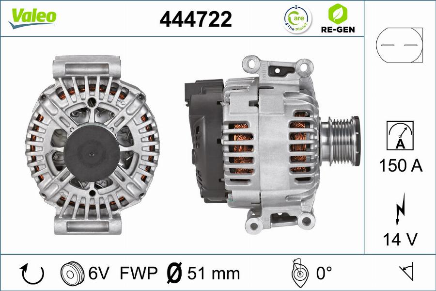 Valeo 444722 - Alternatore www.autoricambit.com