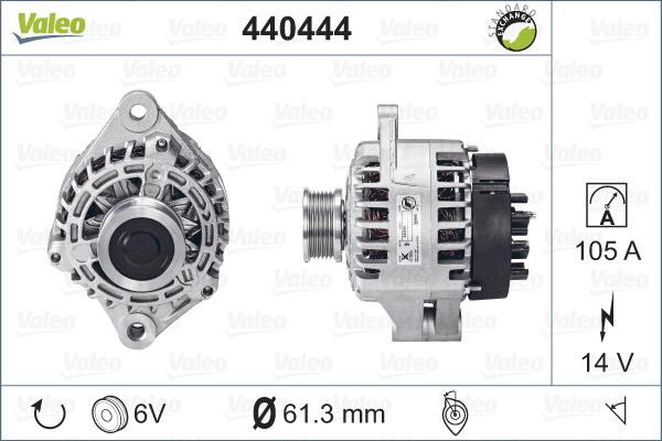 Valeo 440444 - Alternatore www.autoricambit.com