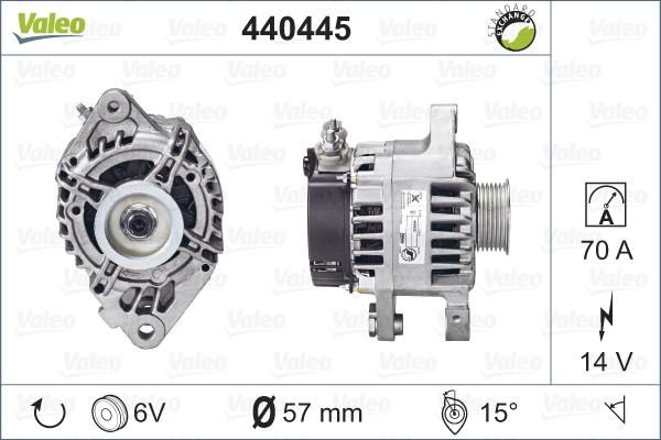 Valeo 440445 - Alternatore www.autoricambit.com