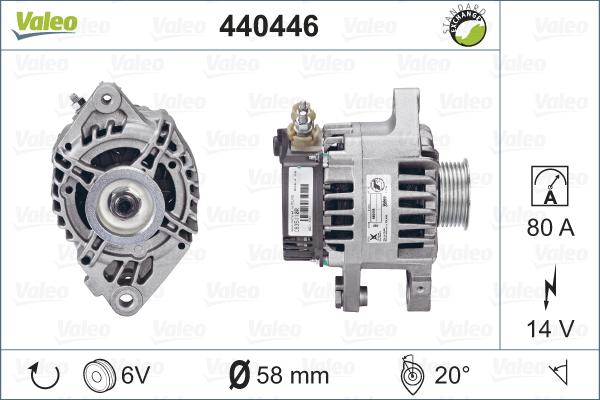 Valeo 440446 - Alternatore www.autoricambit.com