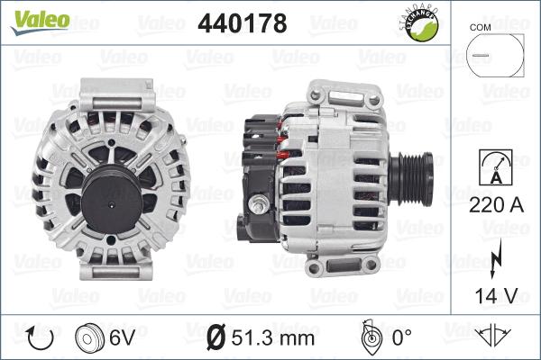 Valeo 440178 - Alternatore www.autoricambit.com