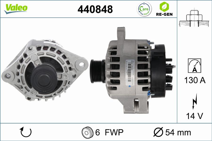 Valeo 440848 - Alternatore www.autoricambit.com