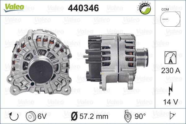 Valeo 440346 - Alternatore www.autoricambit.com