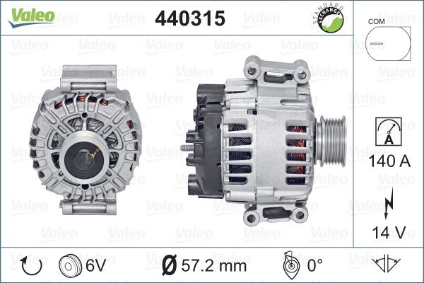 Valeo 440315 - Alternatore www.autoricambit.com