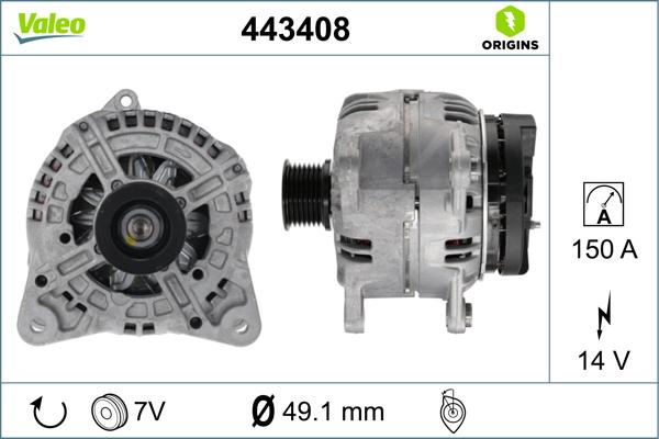 Valeo 443408 - Alternatore www.autoricambit.com