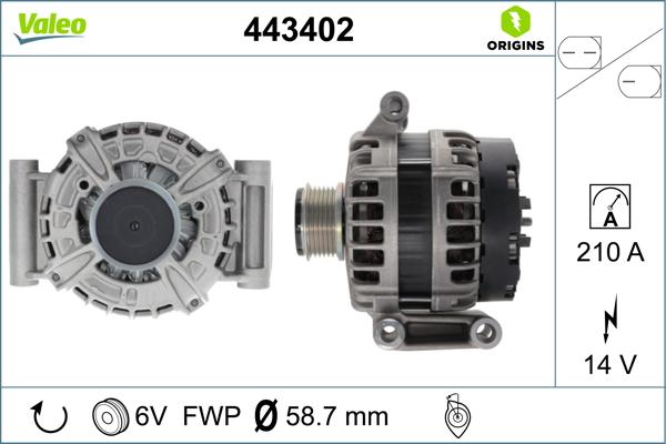 Valeo 443402 - Alternatore www.autoricambit.com