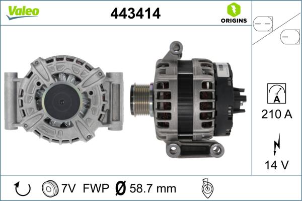 Valeo 443414 - Alternatore www.autoricambit.com