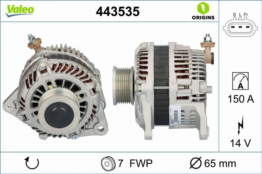 Valeo 443535 - Alternatore www.autoricambit.com