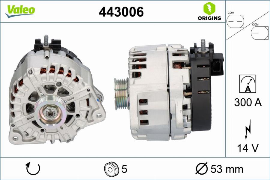 Valeo 443006 - Alternatore www.autoricambit.com