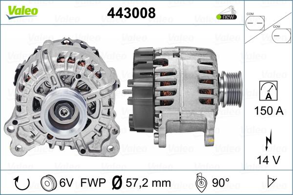 Valeo 443008 - Alternatore www.autoricambit.com