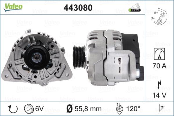 Valeo 443080 - Alternatore www.autoricambit.com