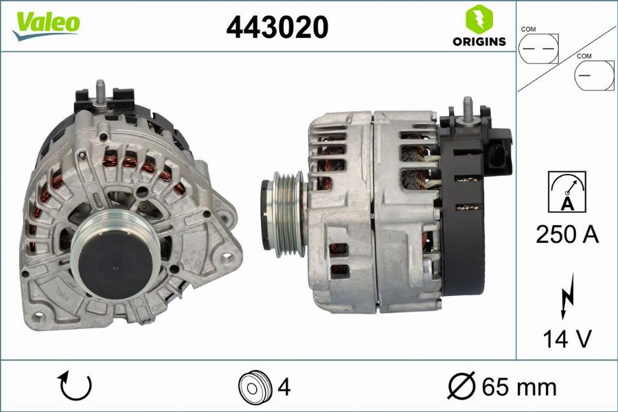 Valeo 443020 - Alternatore www.autoricambit.com