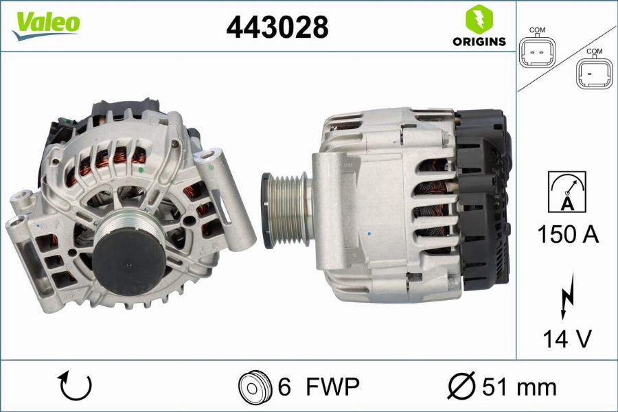 Valeo 443028 - Alternatore www.autoricambit.com