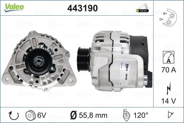 Valeo 443190 - Alternatore www.autoricambit.com