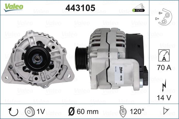 Valeo 443105 - Alternatore www.autoricambit.com