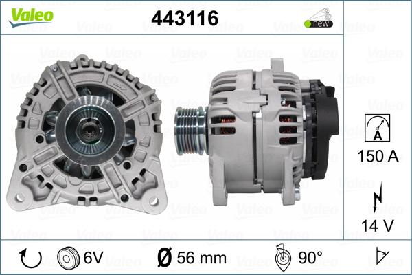 Valeo 443116 - Alternatore www.autoricambit.com